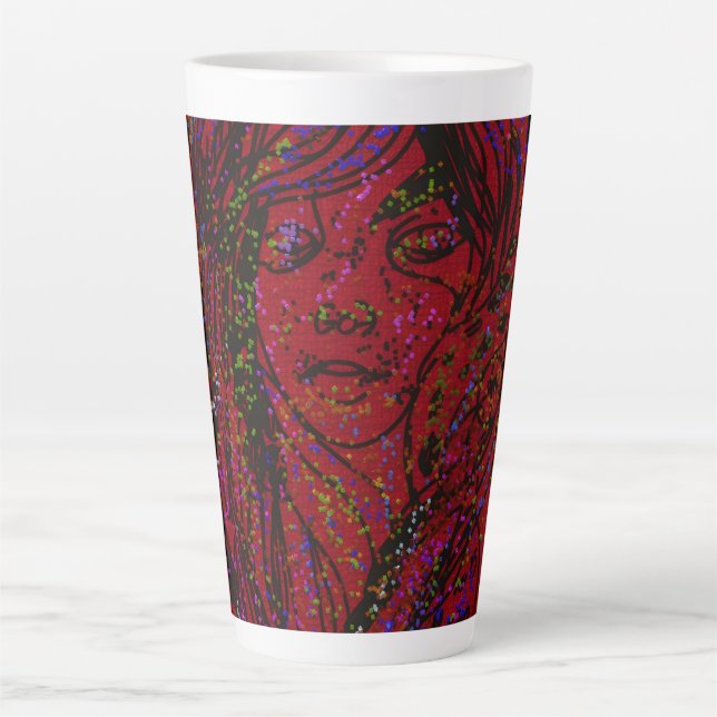 Caneca De Café Latte Victorian Era Dreamer Girl  (Frente)