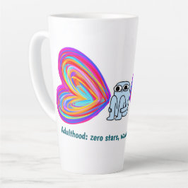 Caneca De Café Latte Vida adulta: zero estrelas (Canecas de Latte)