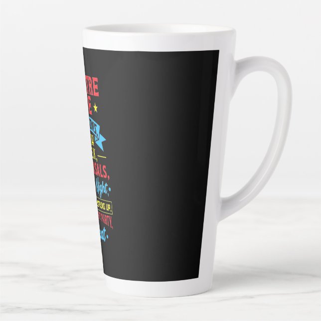Caneca De Café Latte Vida De Teatro Para Ator (Direita)