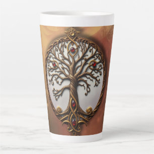 Caneca De Café Latte Vida Mística da Árvore
