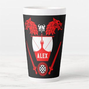 Caneca De Café Latte Viking Norsêmen