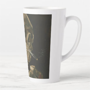 Caneca De Café Latte Vincent Van Gogh - Crânio com Cigarro Queimado