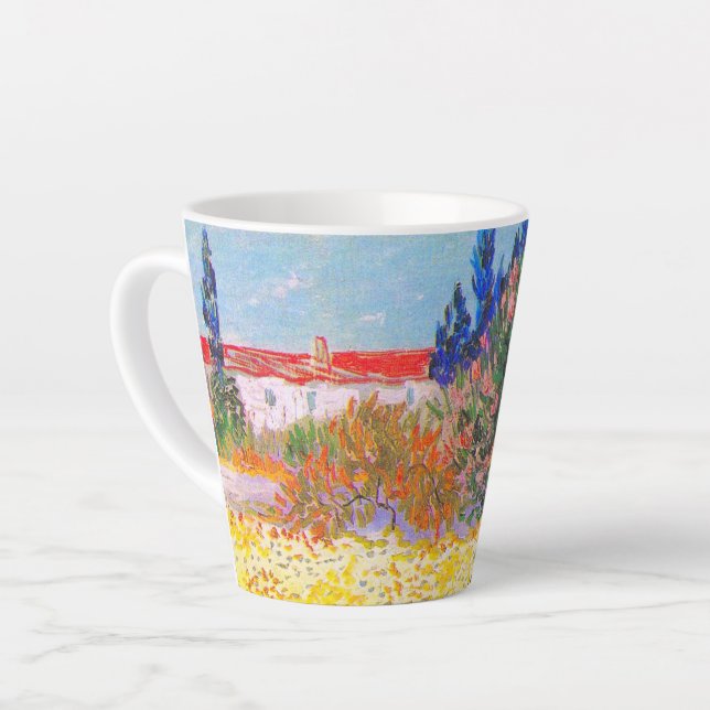 Caneca De Café Latte Vincent Van Gogh Flor Garden (Ângulo esquerdo)