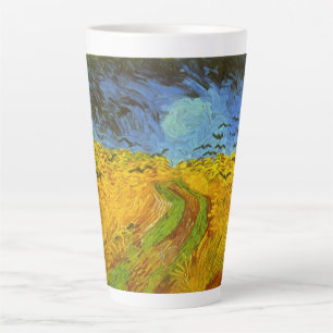 Caneca De Café Latte Vincent van Gogh Wheat Field com Crows