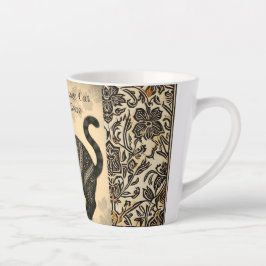 Caneca De Café Latte Vintage Cat, Antique Cat,and Motif Pattern 
