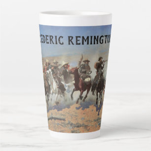 Caneca De Café Latte Vintage Cowboys, A Dash For Timber por Remington