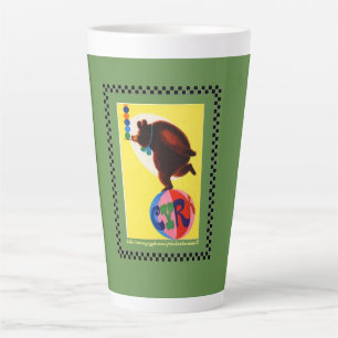 Caneca De Café Latte "Vintage Cyrk Poster Bear"