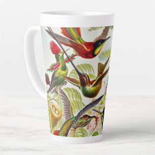 Caneca De Café Latte Vintage Hummingbird por Ernst Haeckel