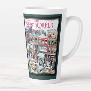 Caneca De Café Latte Vintage New Yorker Vida Diária de Nova York