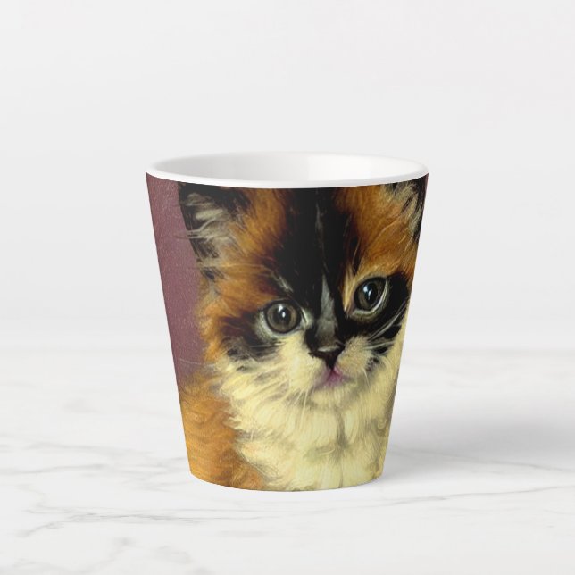 Caneca De Café Latte Vintage Ragdoll Halloween Cat (Frente)