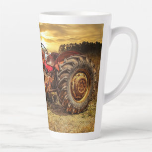 Caneca De Café Latte Vintage Red Fazenda Trator