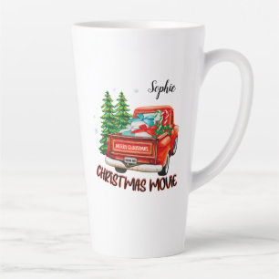 Caneca De Café Latte Vintage Red Truck, Filme de Natal