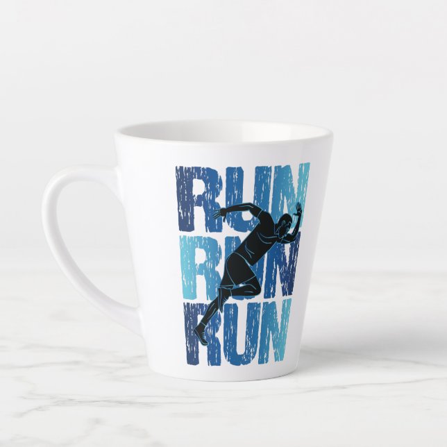Caneca De Café Latte Vintage Runner - Executar Execução (Esquerda)