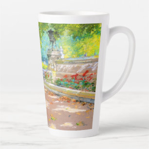 Caneca De Café Latte Vintage Terrace, Prospect Park (1887) desenho