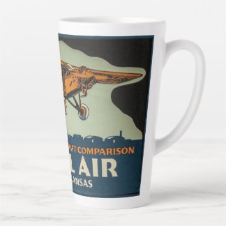 Caneca De Café Latte Vintage Travel Air Plane, Wichita the Air Capital