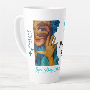 Caneca De Café Latte Vintage Voices Latte Mug