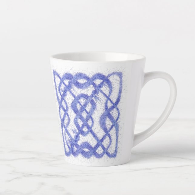 Caneca De Café Latte VIOLET CELTIC KNOT Latg (Direita)