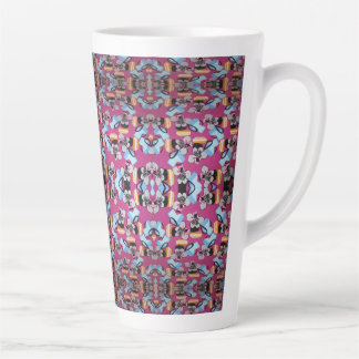 Caneca De Café Latte Violetas Doce E Mobiliário