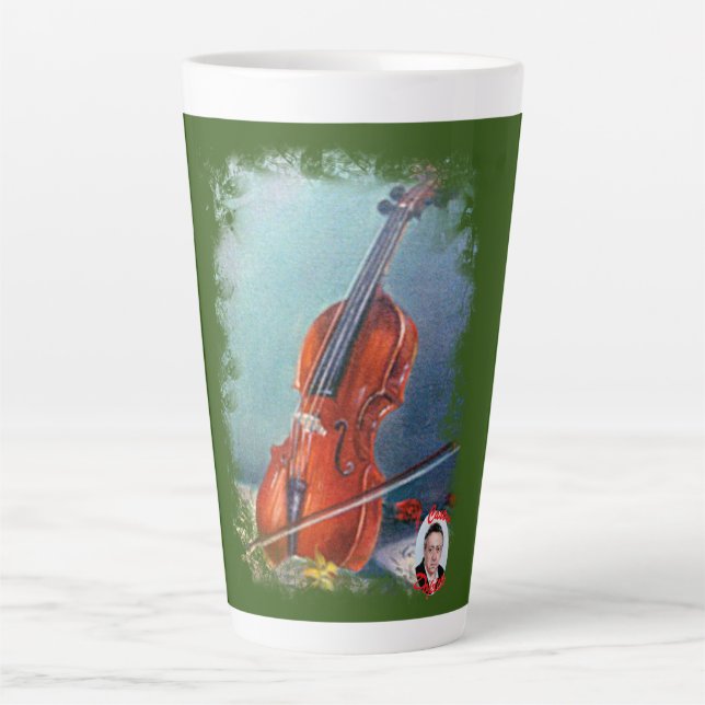 Caneca De Café Latte Violín (Frente)