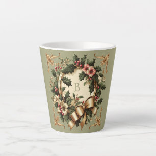 Caneca De Café Latte Vitoriano/Clássico/Natais vintages