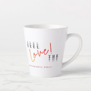 Caneca De Café Latte Viva a Paixão... Sinta a lata de amor