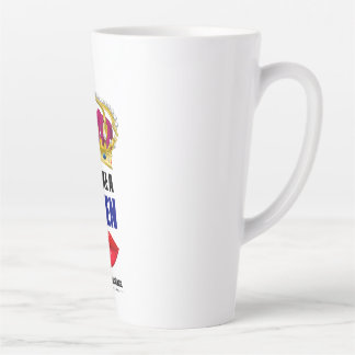 Caneca De Café Latte Vive Como Uma Rainha De Café.