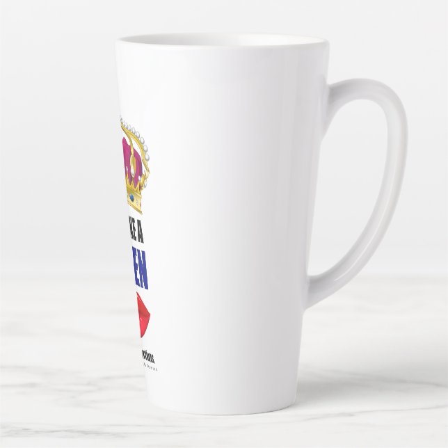 Caneca De Café Latte Vive Como Uma Rainha De Café. (Direita)