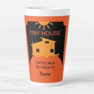 Caneca De Café Latte Vivendo em Casas Pequenas - Nação da Casa Pequena 