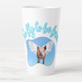 Caneca De Café Latte Voar para ser amigo