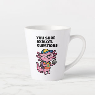 Caneca De Café Latte Você certamente axolotl perguntas Meme Sarcástico