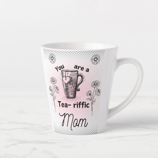Caneca De Café Latte Você é a mãe engraçada (Direita)
