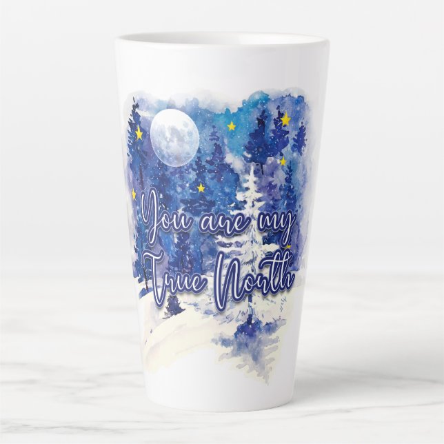 Caneca De Café Latte Você É Meu Verdadeiro Norte (Frente)