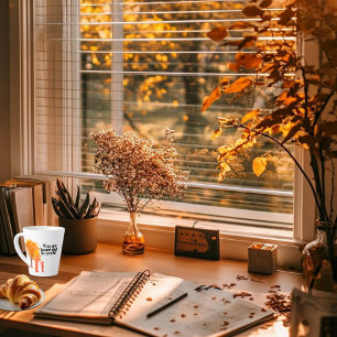 Caneca De Café Latte Você é o melhor Pai do mundo - Typo de coração