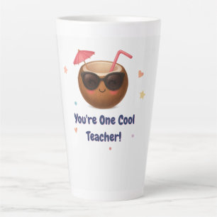 Caneca De Café Latte Você é um professor Legal - Uma lagoa de coco