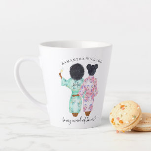 Caneca De Café Latte Você será minha Proposta de Dama de Honra