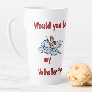 Caneca De Café Latte Você seria meu Valhallentine?