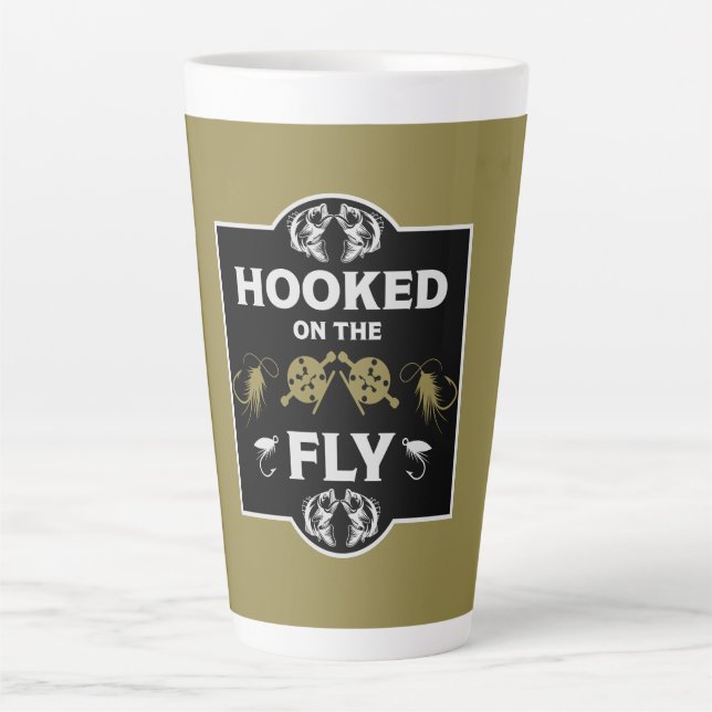 Caneca De Café Latte Voo Pesca Canadá (Frente)