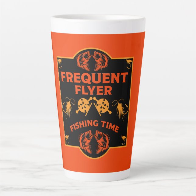 Caneca De Café Latte Voo Pesca Canadá (Frente)