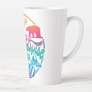 Caneca De Café Latte Voos do navio de cruzeiro Latte Mug Alaska