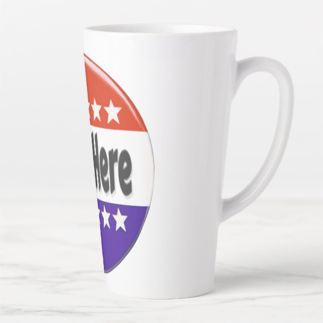 Caneca De Café Latte Votar Aqui (Direita)