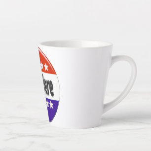 Caneca De Café Latte Votar Aqui