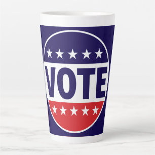 Caneca De Café Latte VOTE — Faça Sua Voz Ser Ouvida
