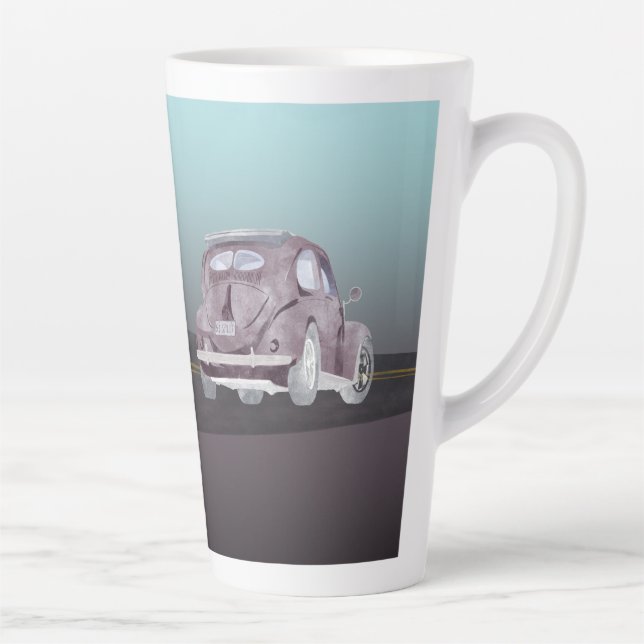Caneca De Café Latte VW Dividir Inseto Oval Latino (Direita)
