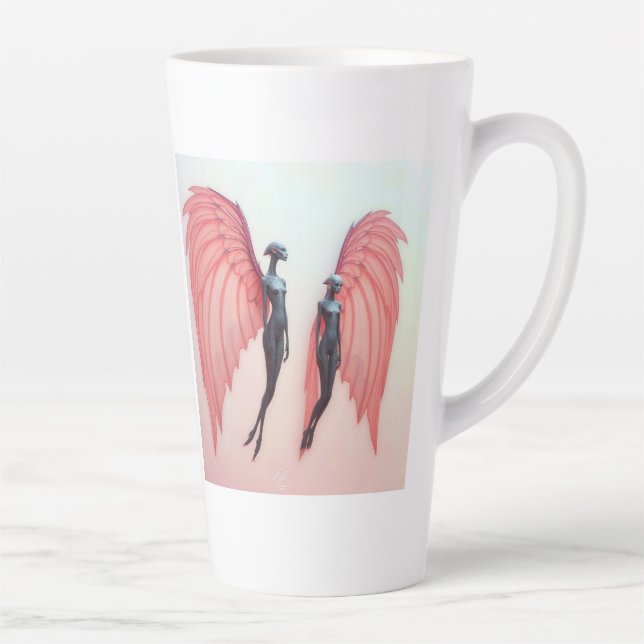 Caneca De Café Latte „Wächterinnen der Zwischenwelt“   (Direita)