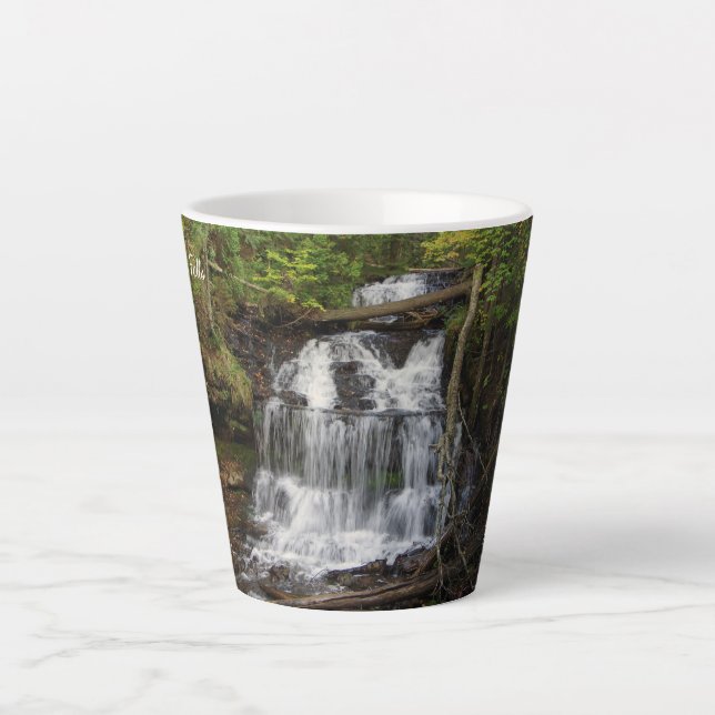 Caneca De Café Latte Wagner Falls latte (Frente)