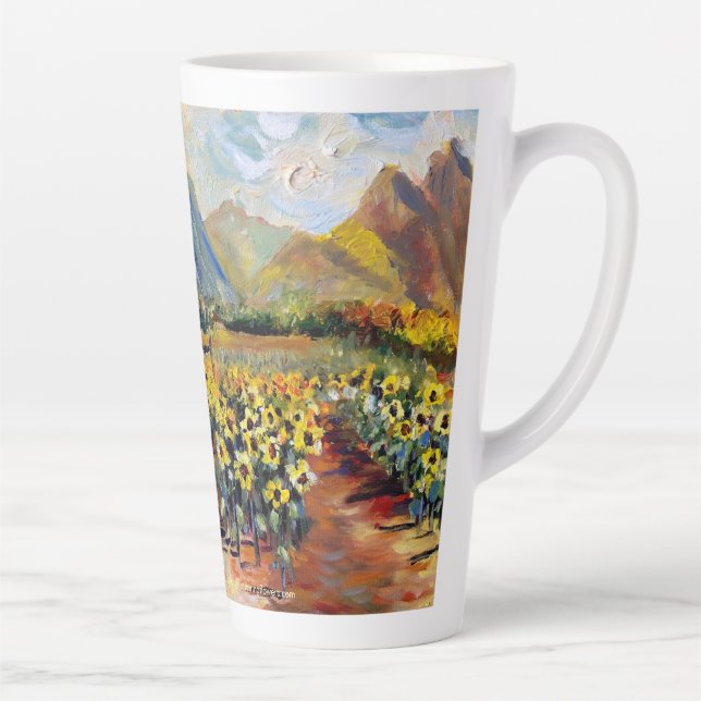 Caneca De Café Latte Waimanalo Sunflower (Direita)
