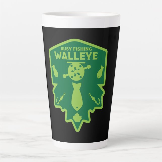 Caneca De Café Latte Walleye Fisheries Canada (Frente)