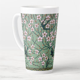 Caneca De Café Latte Walter Crane - Swallows and Almond Blossoms Mug