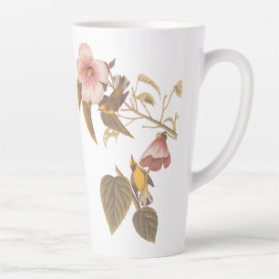 Caneca De Café Latte Warbler Amarelo Amarelo Audubon-Winged