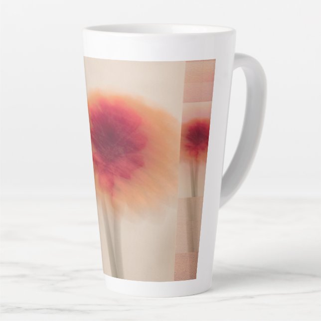 Caneca De Café Latte Warm Neutral Abstract Latte Mug (Ângulo direito)